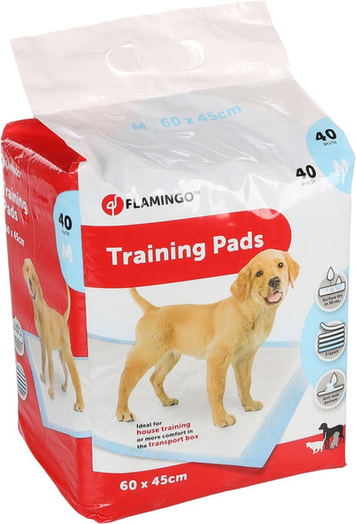 Tapis d'apprentissage Flamingo pady - 40 pièces tapis d'entraînement antidérapants - 60x45 cm pour l'apprentissage de la propreté et la correction du comportement