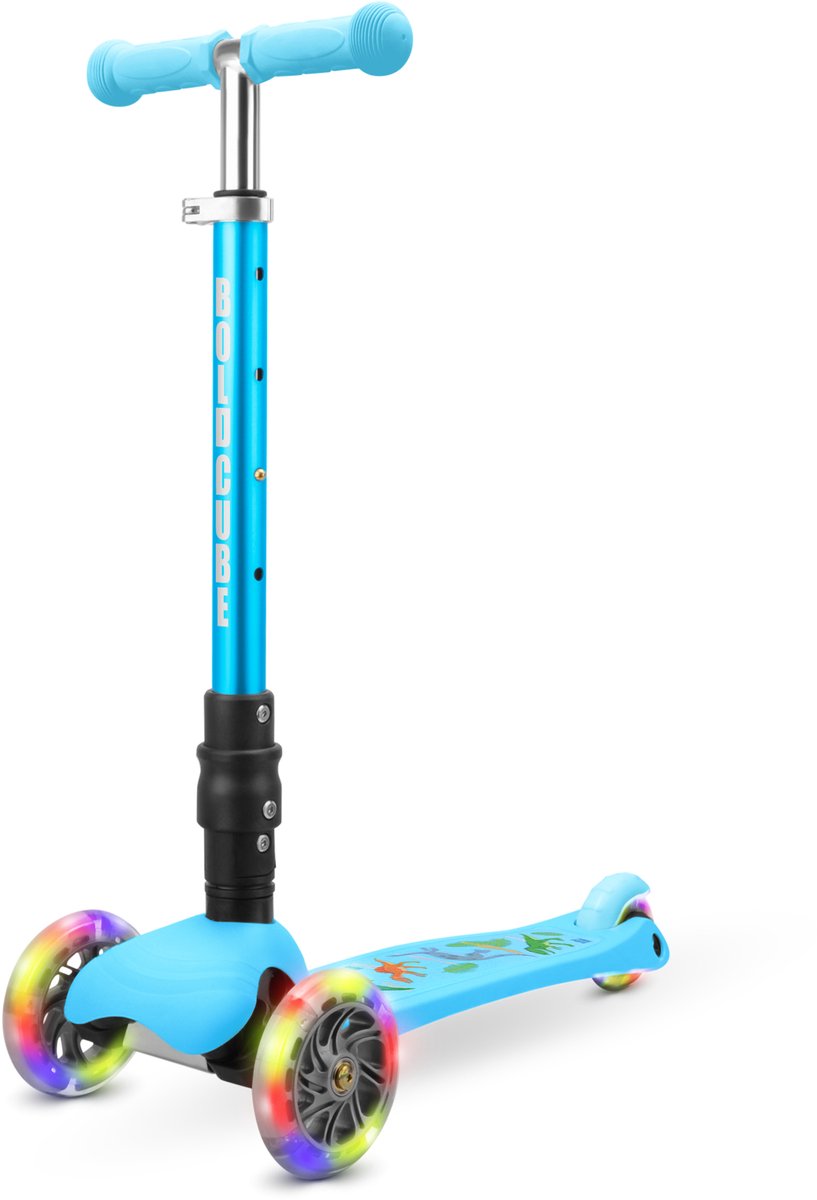 Trottinette à trois roues Boldcube Teeny Fold - bleu dinosaure