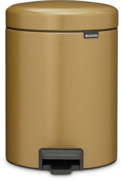 Poubelle Brabantia newicon - 5 litres - salle de bain - or chaud