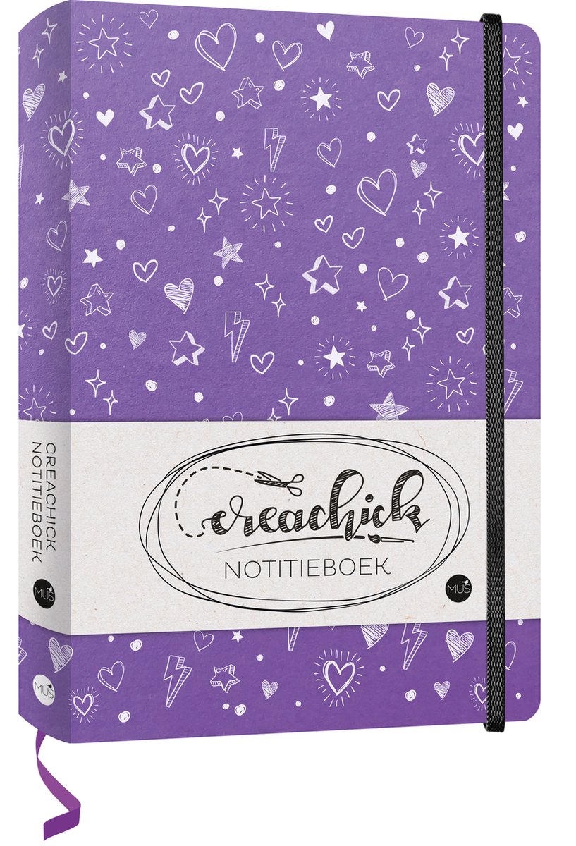 Carnet Creachick - violet - 208 pages - ligné