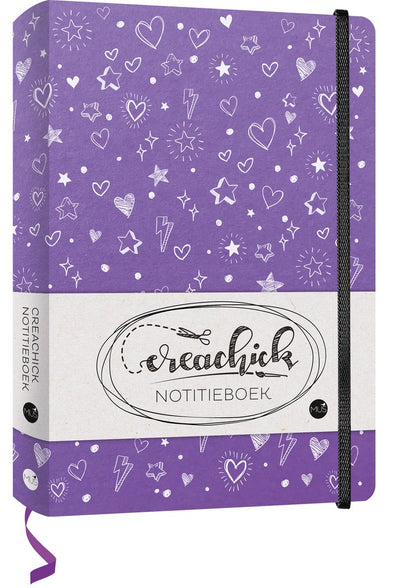Carnet Creachick - violet - 208 pages - ligné