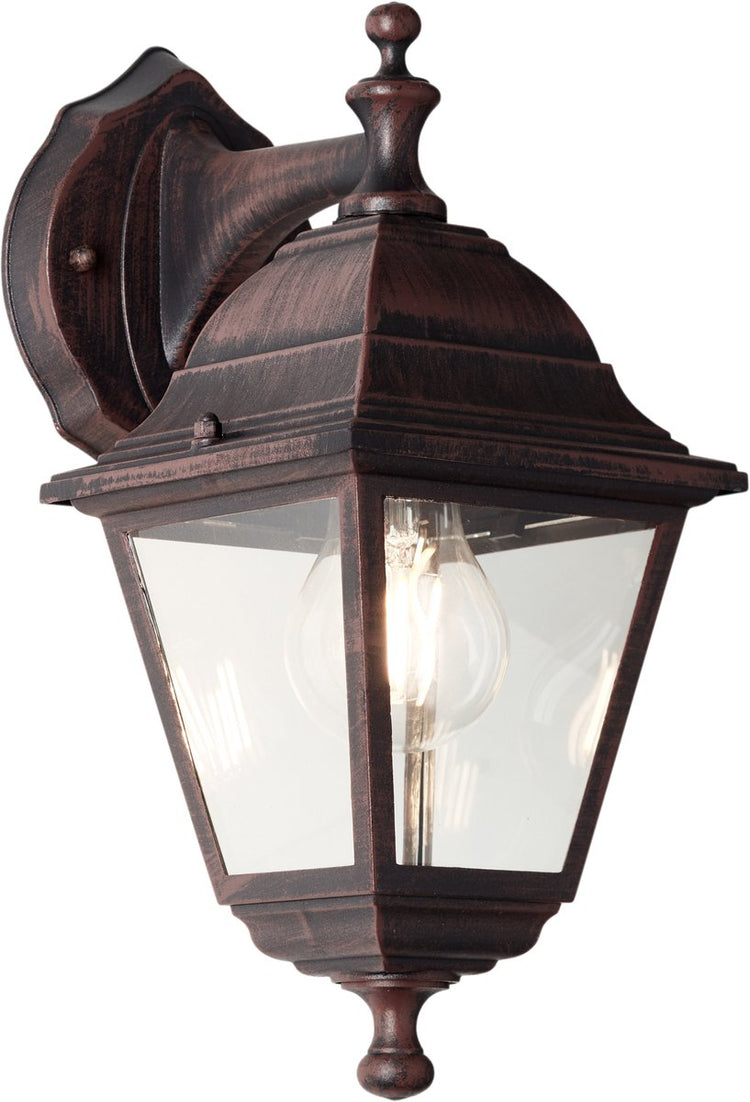 Brilliant nissie - lampe d'extérieur - ip44 - e27 max 1x40w - marron rouille
