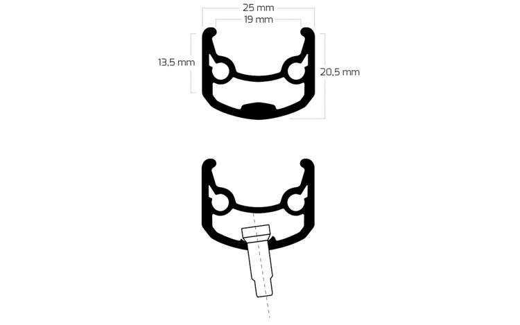 Shimano Roue avant 26 559x19c Andra 30 RIM avec moyeu FH-M525 pour 6 boulons Disque de frein noir