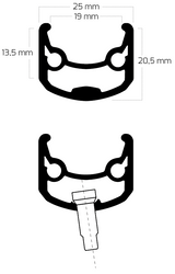 Roue arrière Shimano 26 559x19c Andra 30 Rim avec FH-M525 8 9 Hub de 10 vitesse pour 6 boulons Disque de frein noir - afbeelding 3