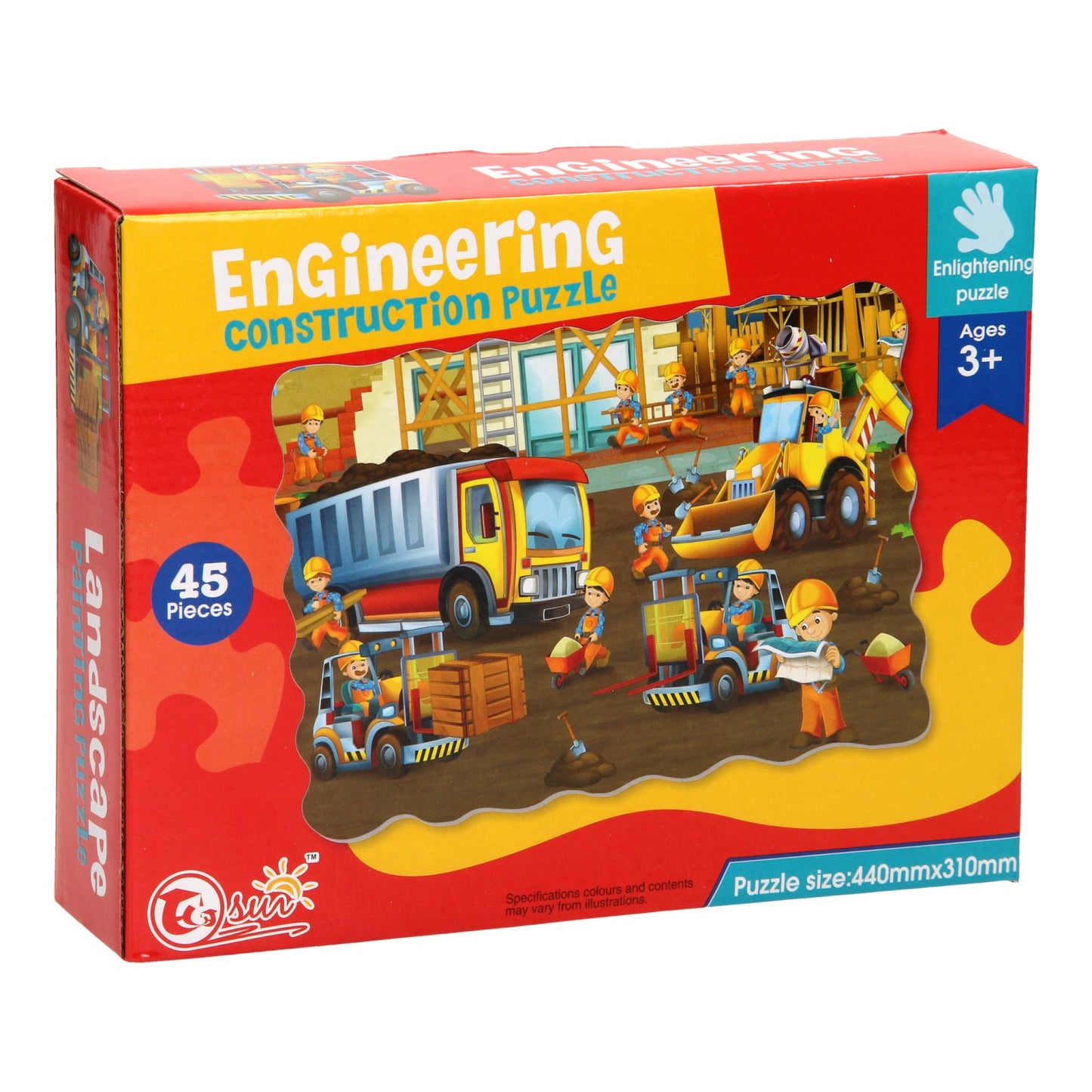 - Puzzle au sol sur la construction 45e.