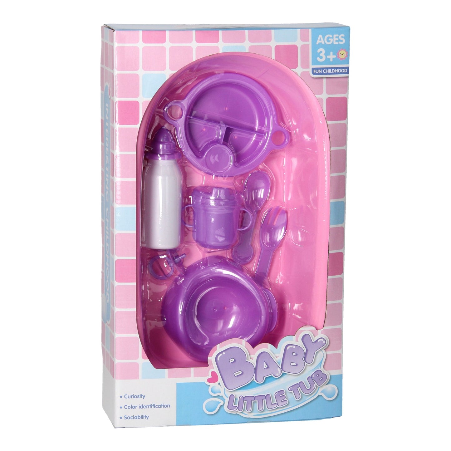 Baby Bath Purple avec accessoires, 8dlg.