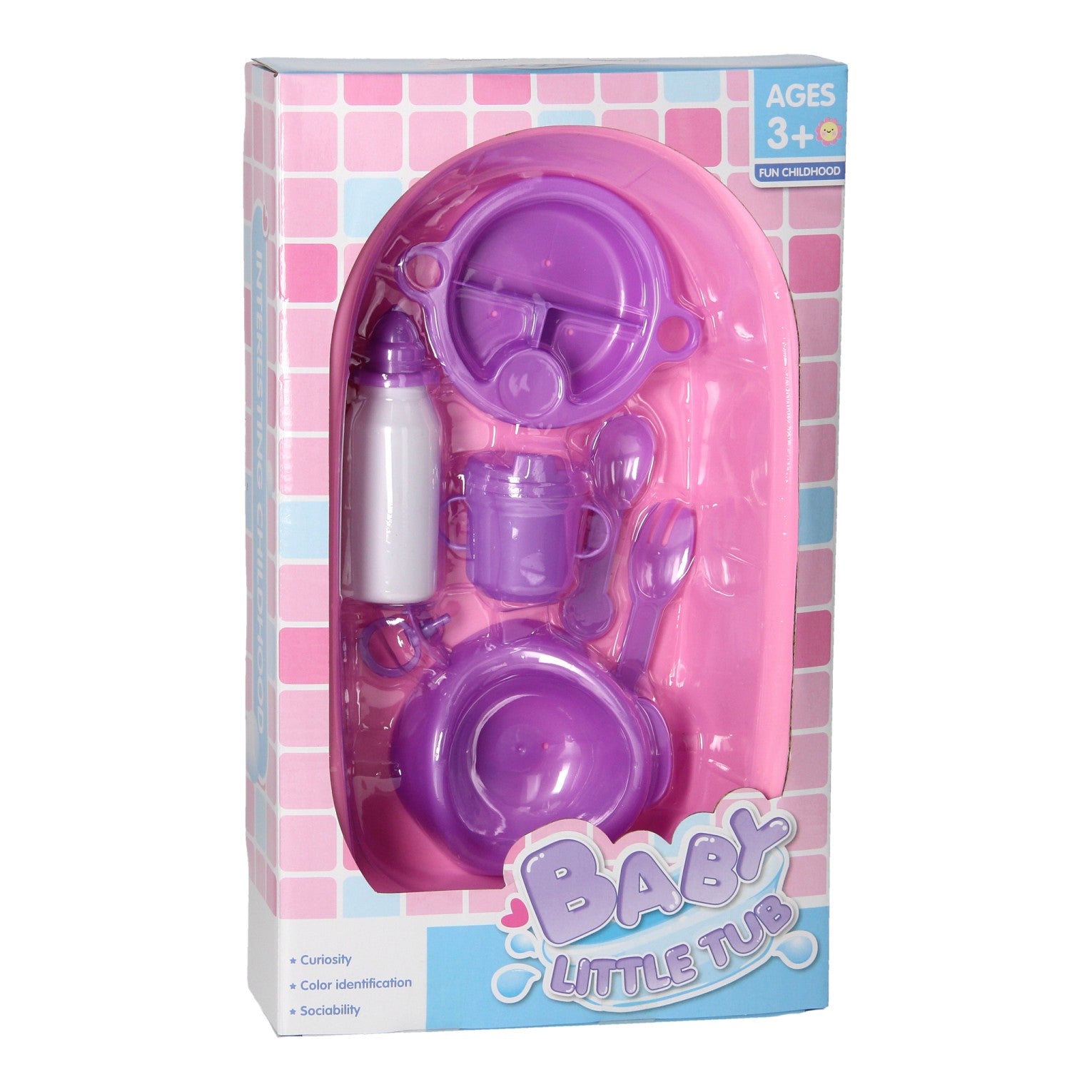 Baby Bath Purple avec accessoires, 8dlg.