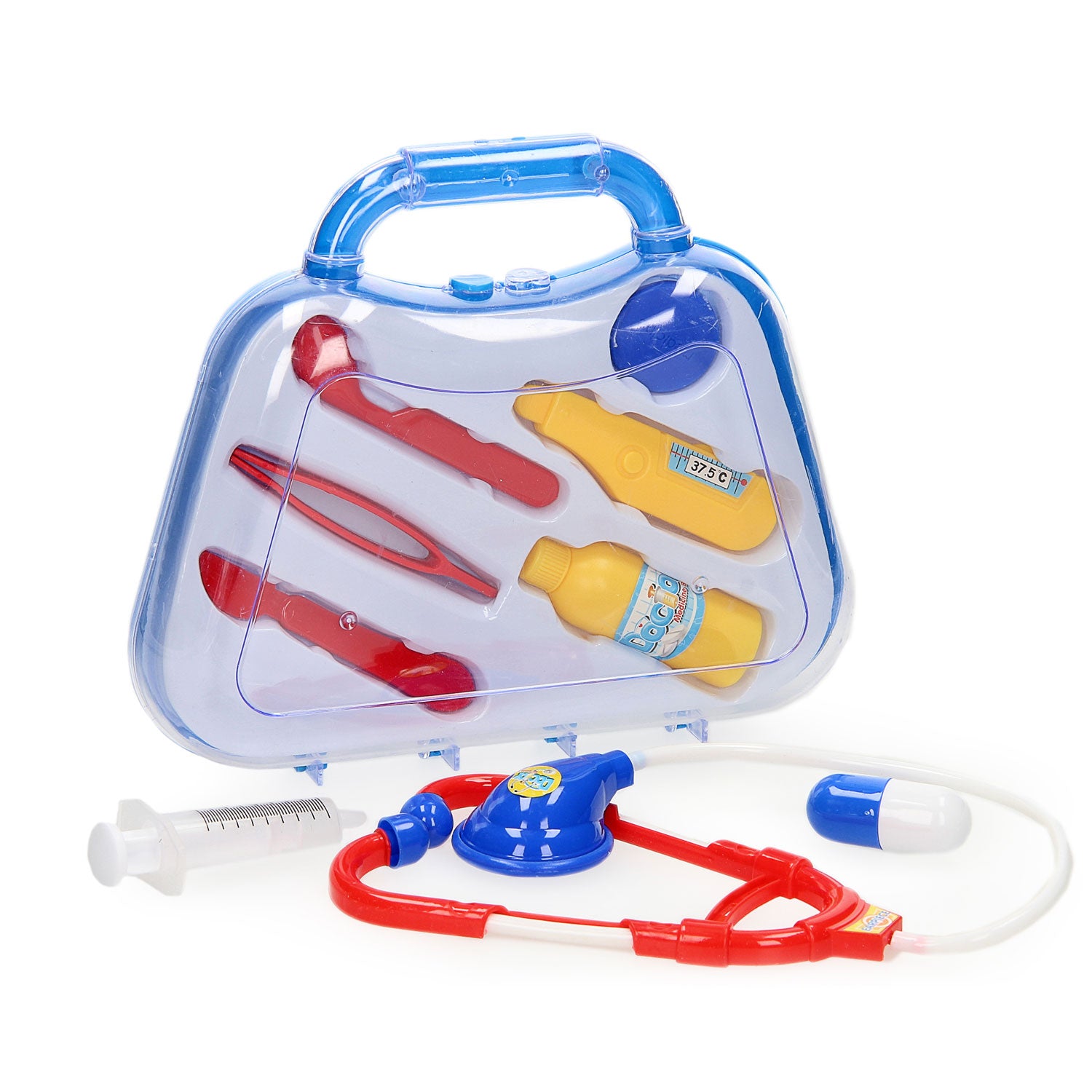 Varine des médecins bleu, 8dlg.