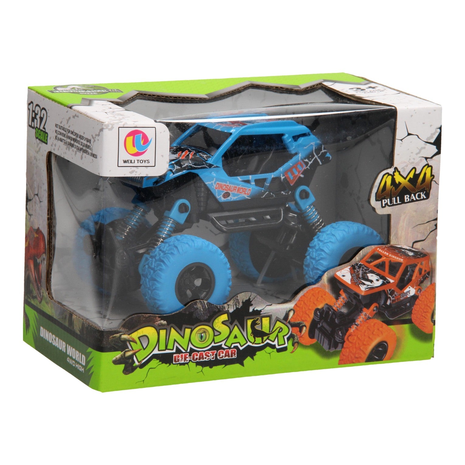 Die cast tire arrière monstre camion dino, 1:32