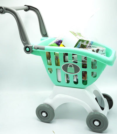 Panier de jouets rempli d'épicerie