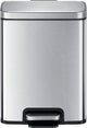 Eko - poubelle à pédale madison 6 litres - plastique inox - acier inoxydable mat misty - poubelle