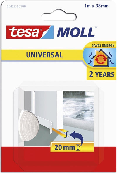 Sangle Tesa Tour Porte intérieure 1M x 38 mm sur rouleau blanc