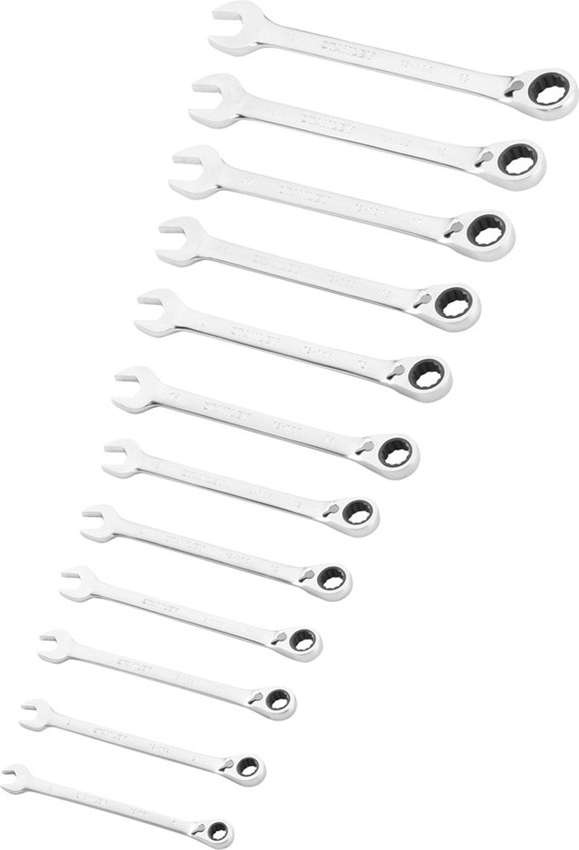 Stanley fmmt82849-0 jeu de clés mixtes fatmax avec cliquet - 12 pièces
