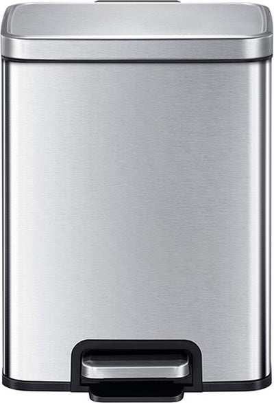 Eko - poubelle à pédale madison 6 litres - plastique inox - acier inoxydable mat misty - poubelle