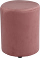 Arti casa pouf rond en velours - pouf rond en velours 28x36 cm - fauteuil ou tabouret compact - pouf pour salon et chambre - rose