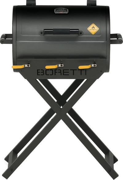 Barbecue à gaz Boretti addizio - 3 feux - surface de cuisson 41 x 59 cm - anthracite