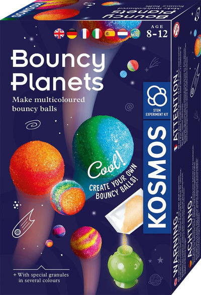 Planètes rebondissantes Cosmos - kit d'expérimentation - fabriquez vos propres balles rebondissantes en forme de planète - créez Mars, Jupiter, Vénus et Saturne - jouets vocaux - à partir de 8 ans