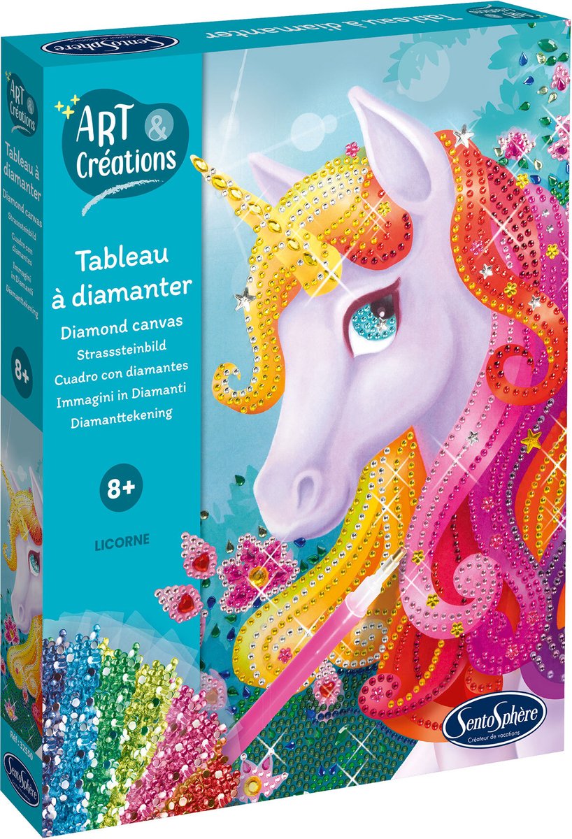 Créations artistiques toile diamant - licorne