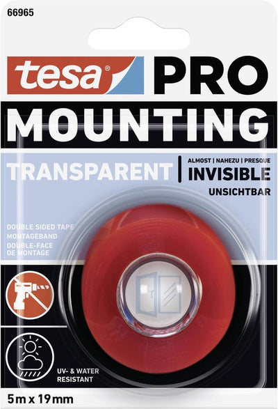 Tesa ruban de montage montage pro transparent 66965 5 m x 19 mm - 6696...