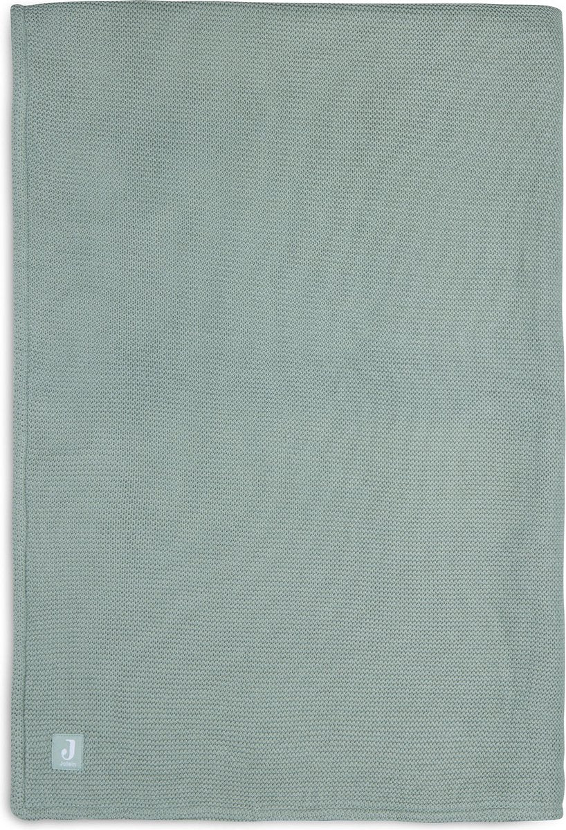 Jollein couverture bébé berceau 100x150cm tricot basique polaire vert forêt