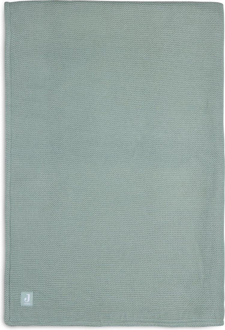 Jollein couverture bébé berceau 100x150cm tricot basique polaire vert forêt