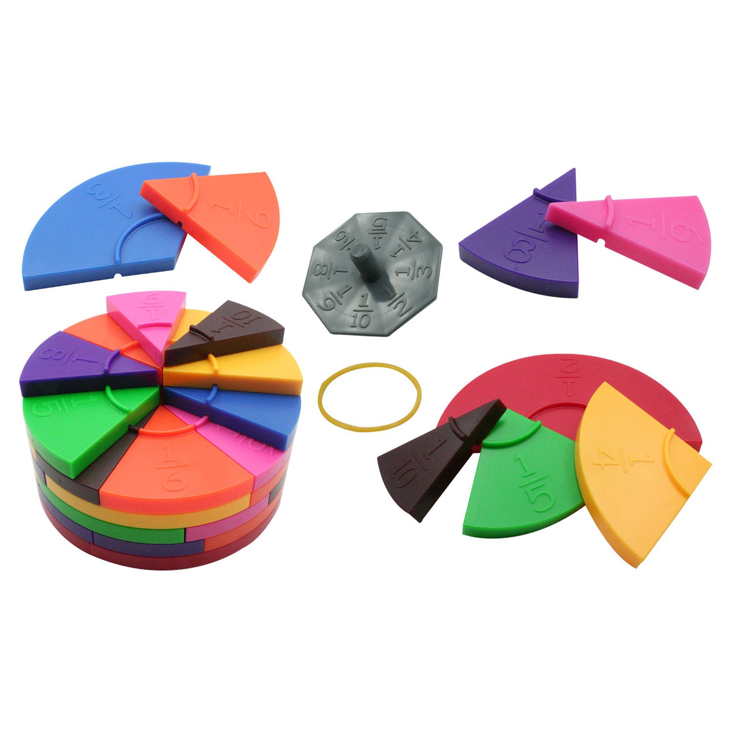 Jeu de cercle de fractions Imp, 72 parties.