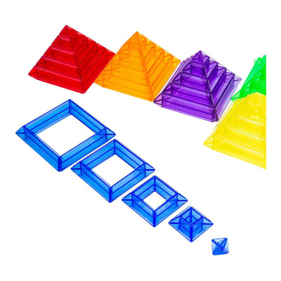 Lobbes formes pyramidales transparentes - 30 pcs
