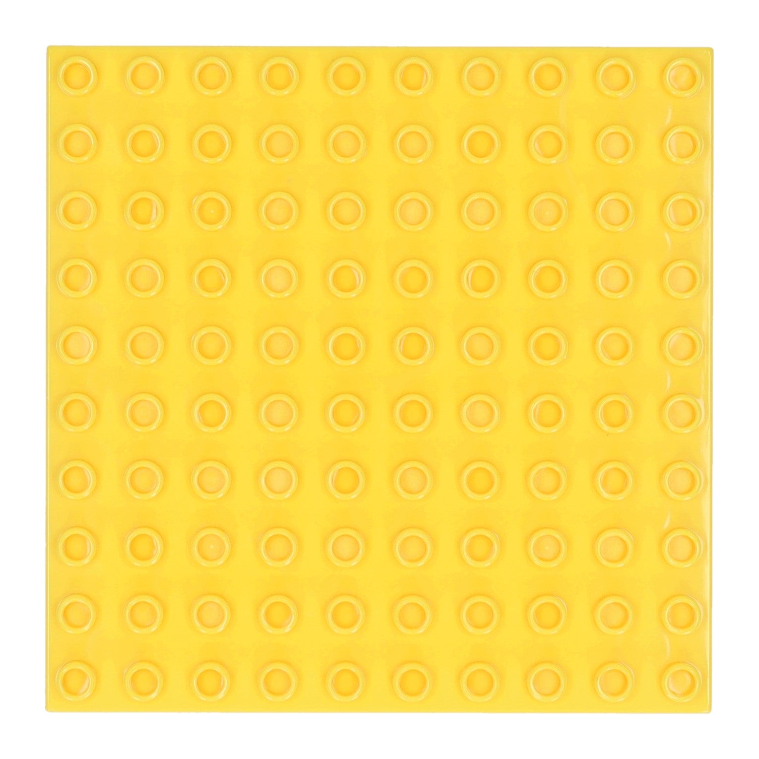 Plaque de construction jaune - 16x16cm