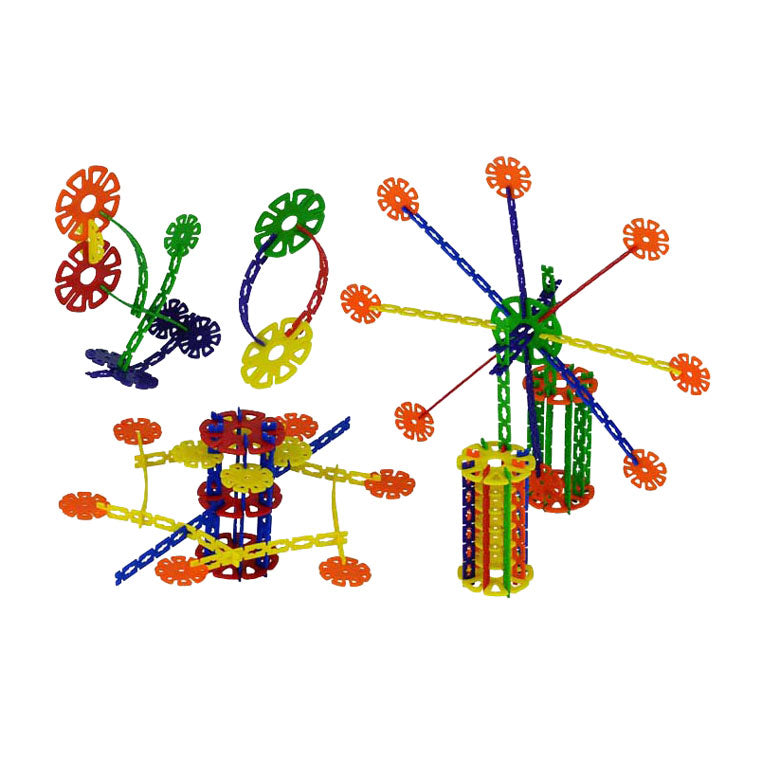 Jeu de construction tiges et disques flexibles - 480 pcs