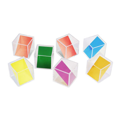 Lobbes cubes colorés transparents - 5 cm - 18 pcs