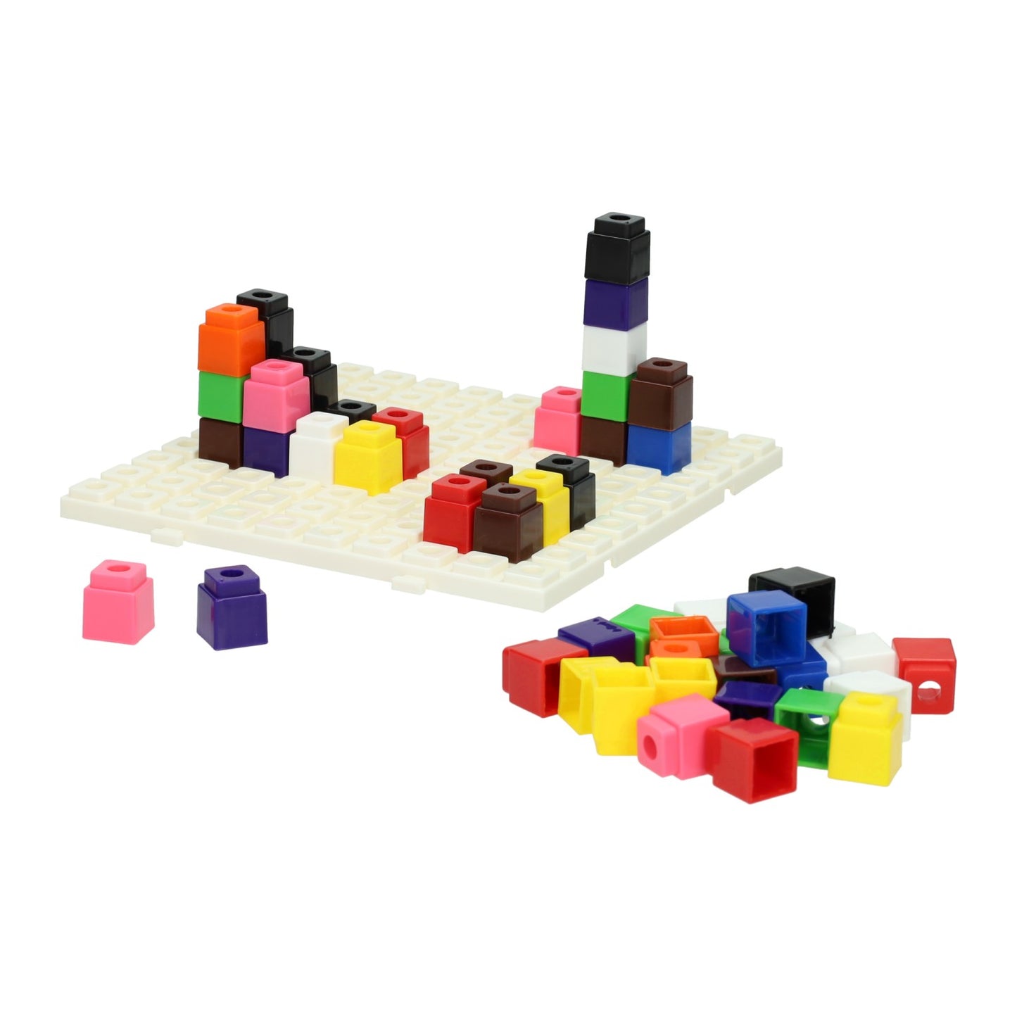 Blocs empilables avec plaque de base - 100 pcs.