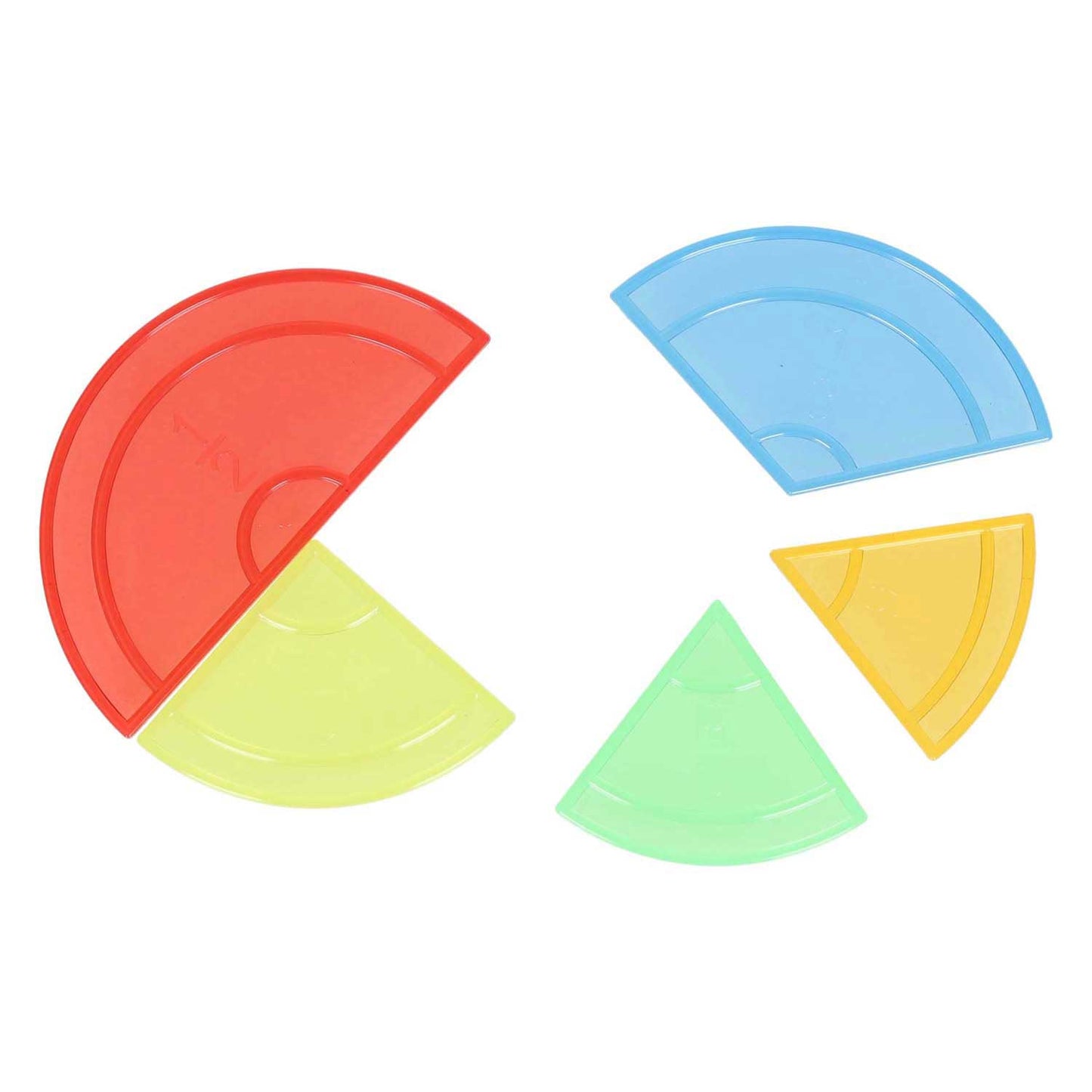 Cercle de fraction transparent - 228 parties