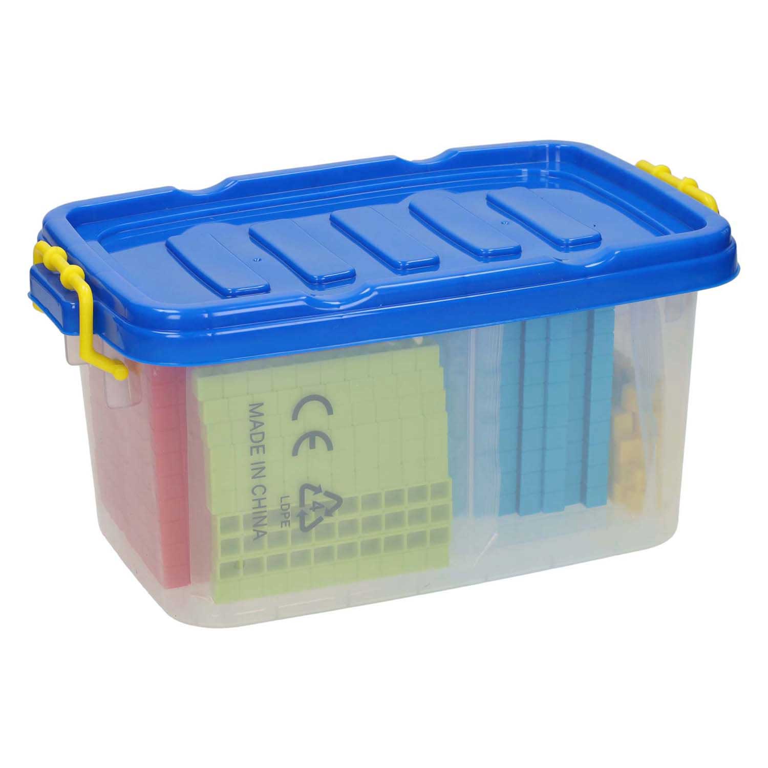 Blocs colorés Lobbes avec boîte de rangement - 121 pcs