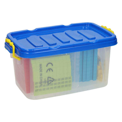 Blocs colorés Lobbes avec boîte de rangement - 121 pcs
