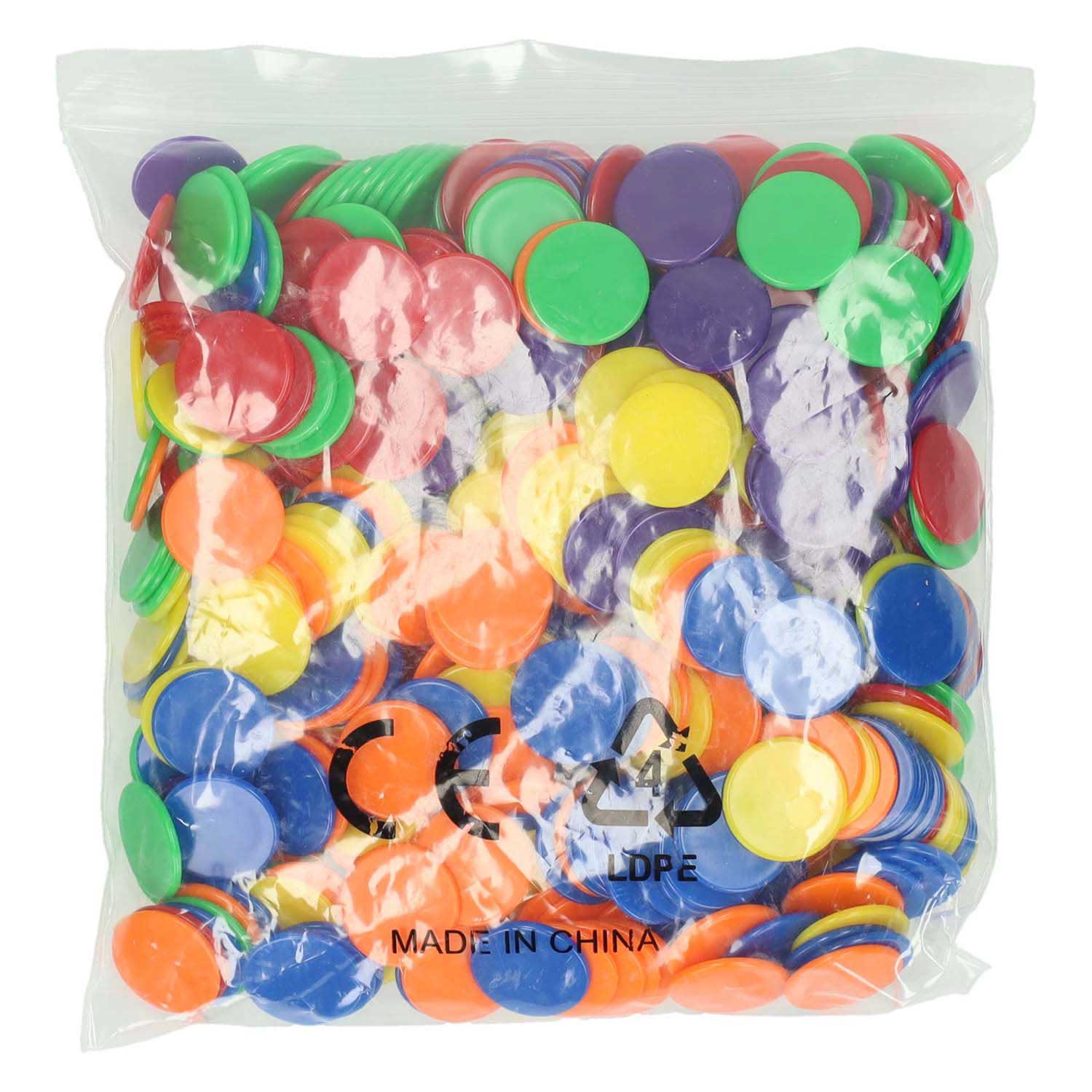 Jetons colorés - 500 pièces.