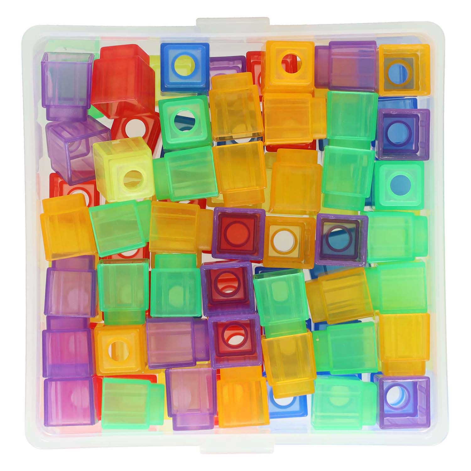 Blocs de comptage colorés transparents - 90 pcs.