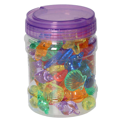 Figurines coquillages transparents - 72 pcs