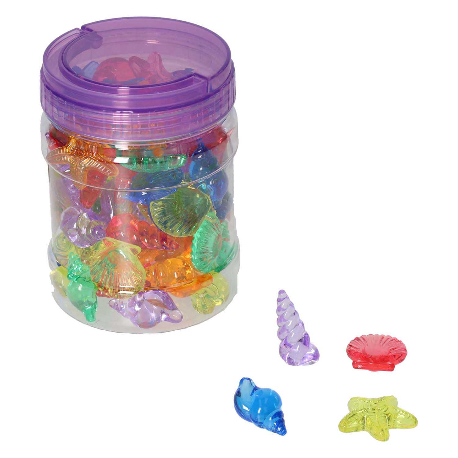 Figurines coquillages transparents - 72 pcs