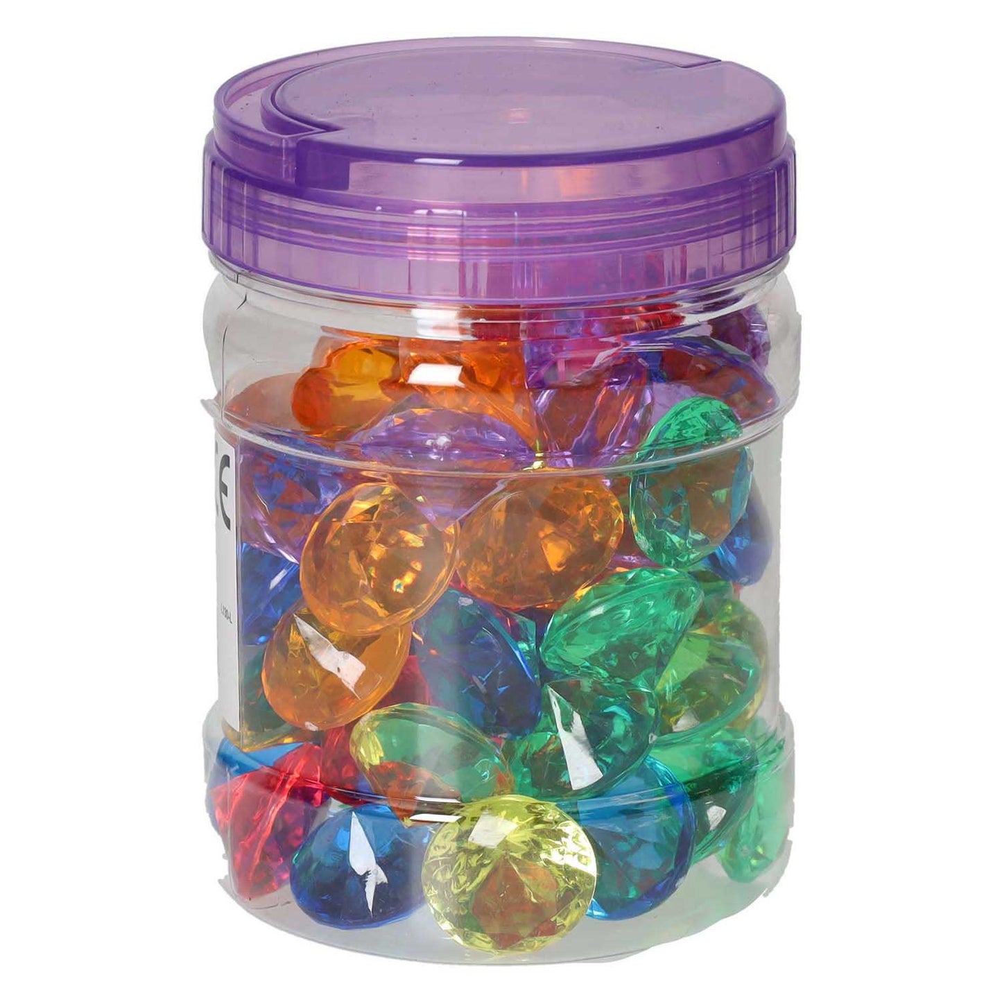 Diamants de jeu transparents colorés - 60 pcs.