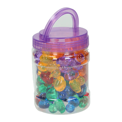 Canards de jeu transparents colorés - 60 pcs.