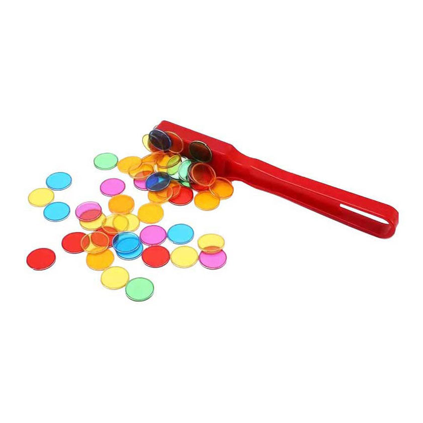 Jetons transparents colorés - 100pcs.