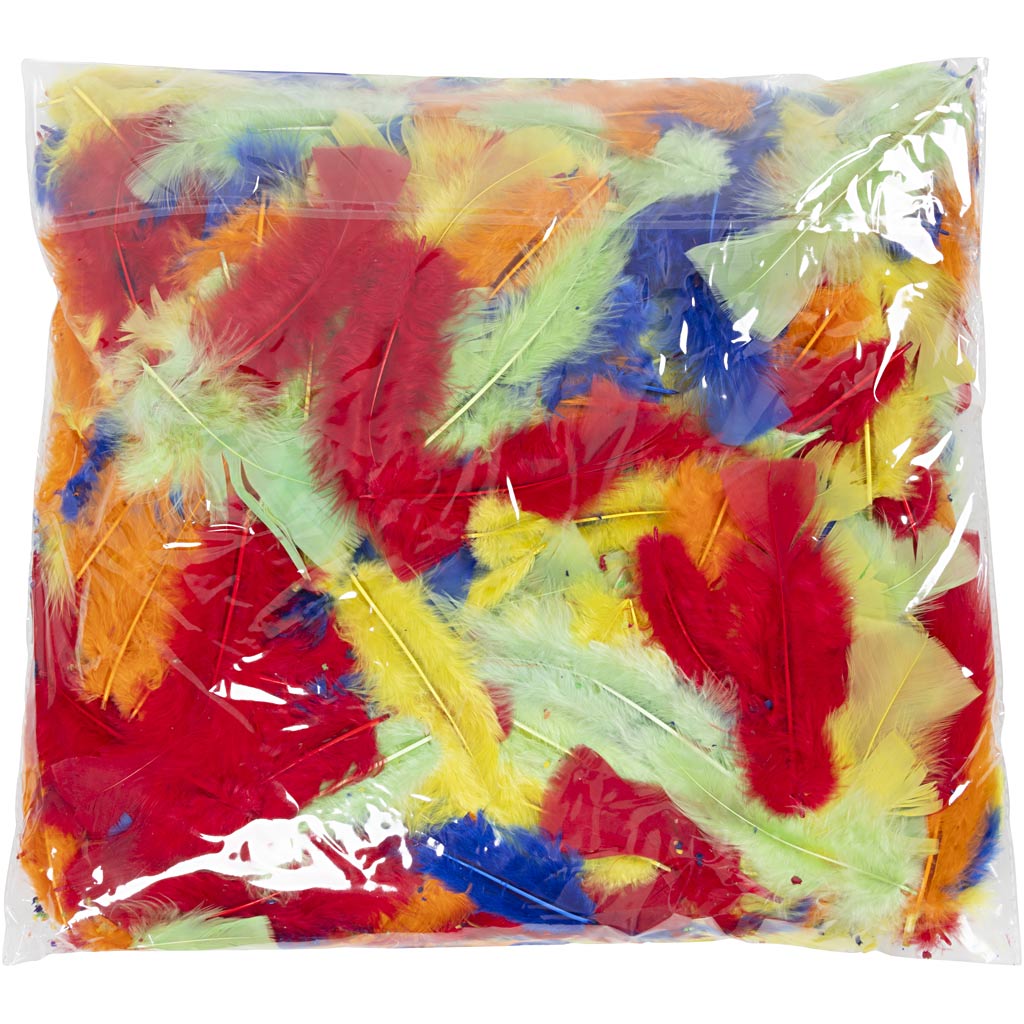 Creativ company duvet, l: 7-15 cm, différentes couleurs, 100 gr 1 sachet