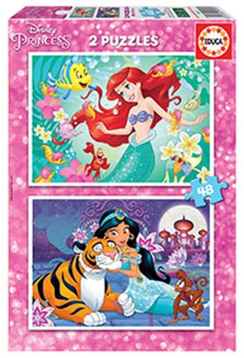 Puzzle Educa 2x48 pièces - Princesses Disney