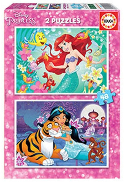 Puzzle Educa 2x48 pièces - Princesses Disney
