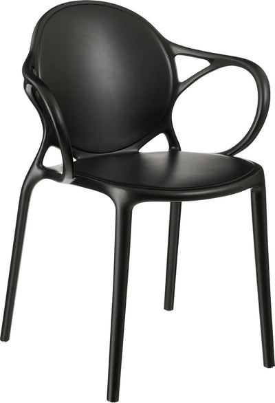 Mica decorations chaise de jardin nebraska - 56x56,5x80 cm - polypropylène - noir
