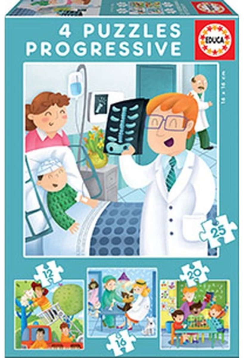 Educa - puzzles - métiers -12,16,20 25 pièces