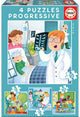 Educa - puzzles - métiers -12,16,20 25 pièces