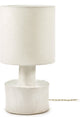 Serax Marie Michielssen Lampe de table Serax Catherine faïence blanc mat avec abat-jour en lin ø25 x 47cm