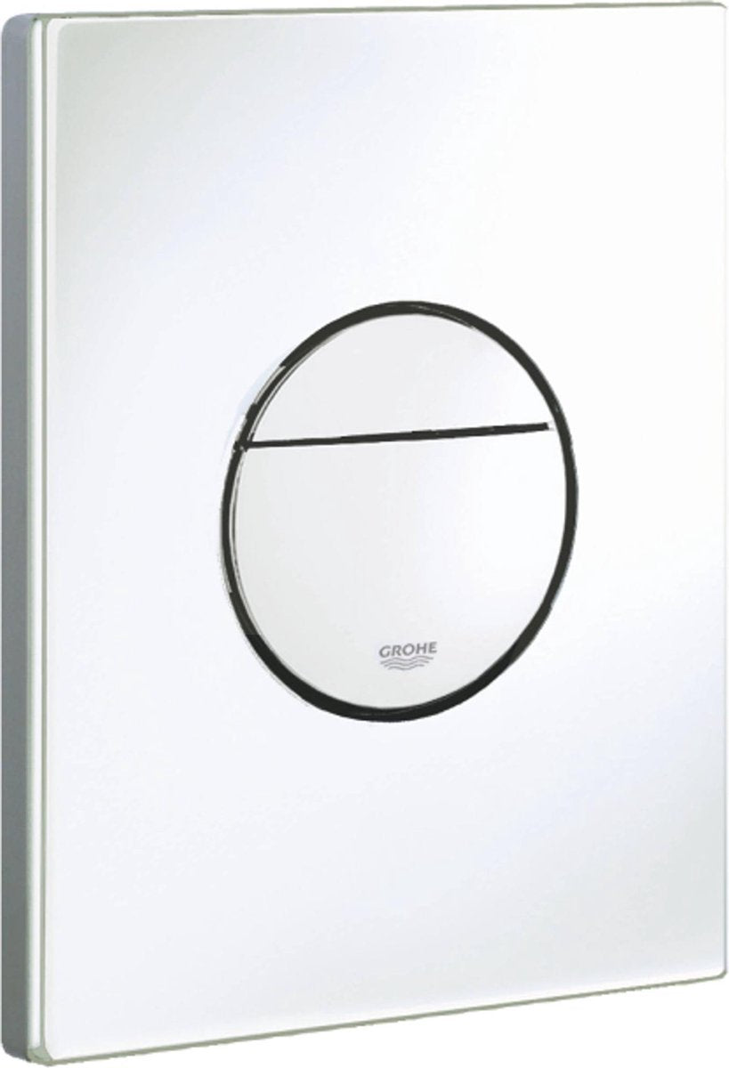 WC à panneau de commande Grohe nova cosmopolitan - double chasse - plastique - blanc alpin
