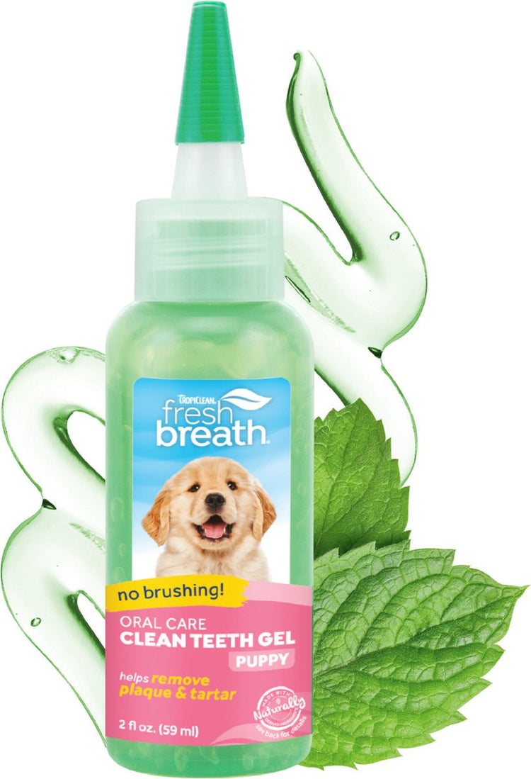 Gel dentaire Tropiclean chiot - soin bucco-dentaire chien - 59 ml